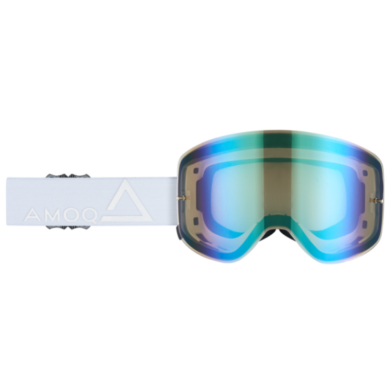 Мотокрос очила AMOQ MX Goggles Vision Magnetic Whiteout - Gold Mirror