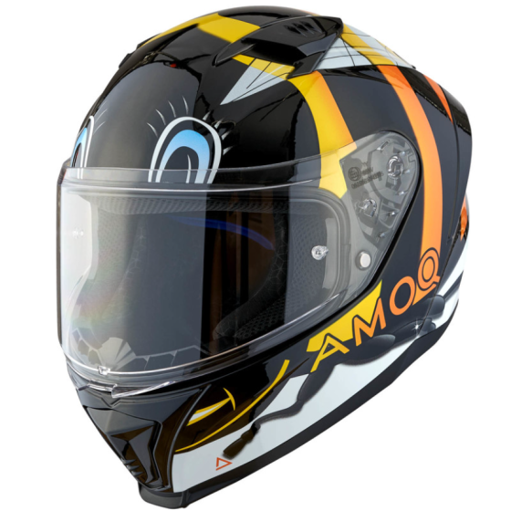 Детска каска AMOQ Helmet FI100 Bee glossy black JNR