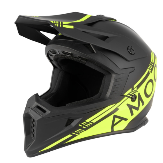 Мотокрос каска AMOQ Meteor V2 Helmet Black/HiVis