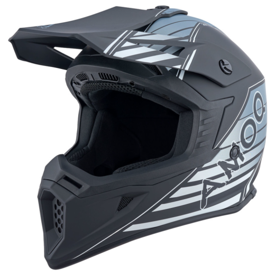 Мотокрос каска AMOQ Meteor V2 Helmet Axis Black/Grey