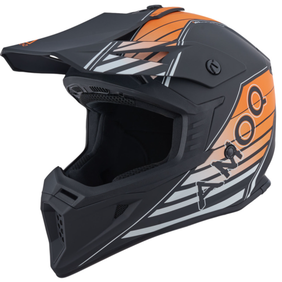 Мотокрос каска AMOQ Meteor V2 Helmet Axis Black/orange