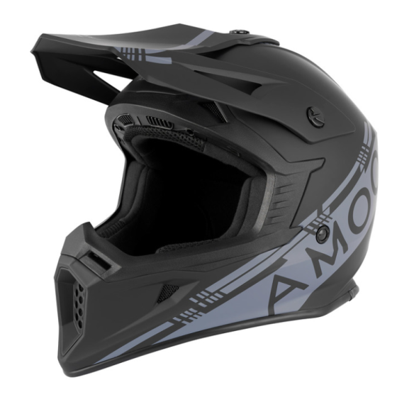 Мотокрос каска AMOQ Meteor V2 Helmet Axis Black/Grey