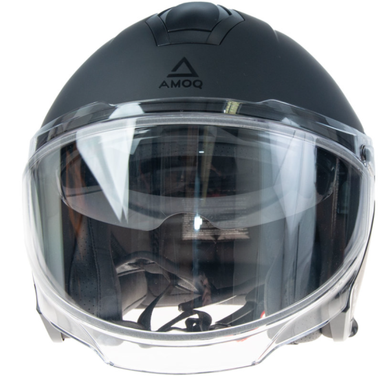 Скутер каска AMOQ Cluster Electric visor Jet Helmet Blackout