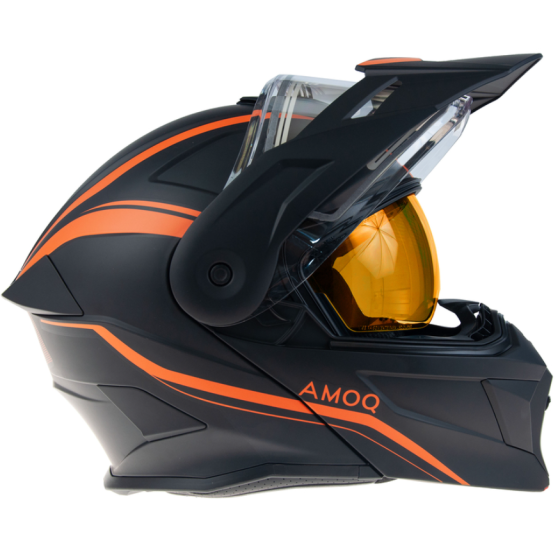 Отваряема каска AMOQ Ballast Electric visor Helmet Black/Orange