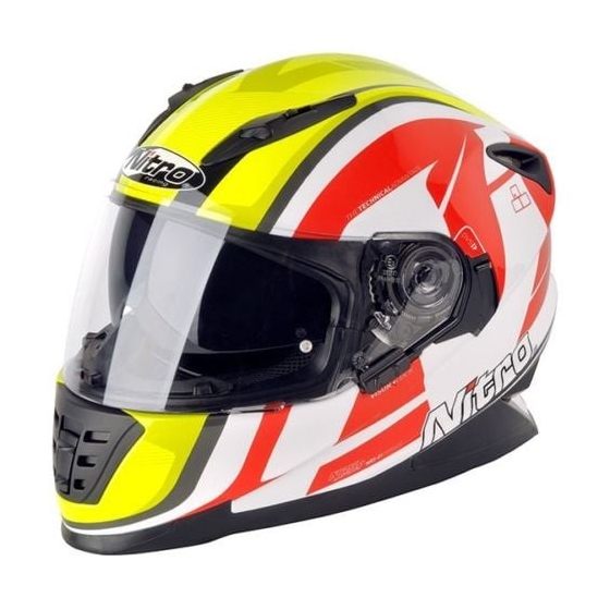 Каска за мотор NITRO NRS-01 PURSUIT WHT/SYEL/RED