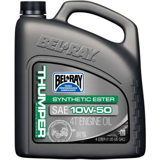 Масло BEL-RAY THUMPER Racing Works Synthetic Ester 4T 10W-50 4L