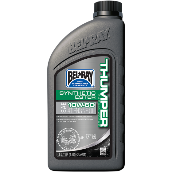 Масло BEL-RAY THUMPER Racing Works Synthetic Ester 4T 10W-60 1L