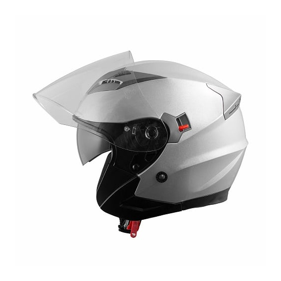 Каска за скутер A-PRO KINETIC SILVER