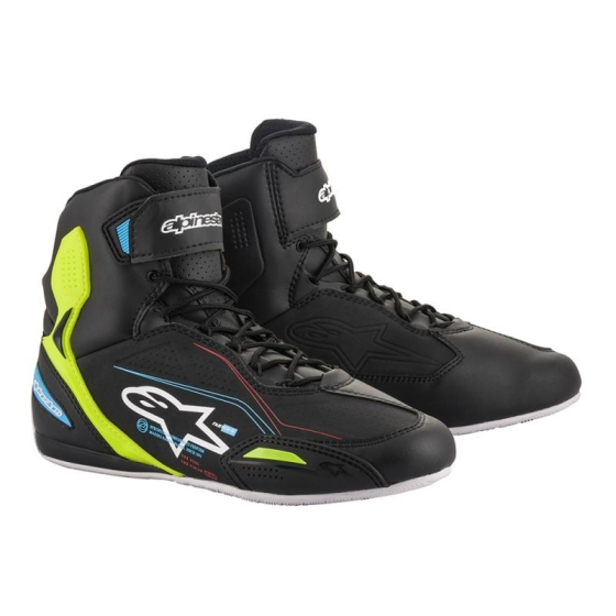 Мото боти ALPINESTARS FASTER-3 BLACK/BLUE/YELLOW FLUO