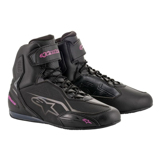 Дамски мото боти ALPINESTARS STELLA FASTER-3 BLACK/FUCHSIA