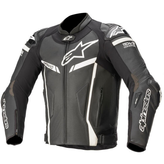 Кожено мото яке ALPINESTARS GP PRO V2 TECH-AIR BLACK/WHITE