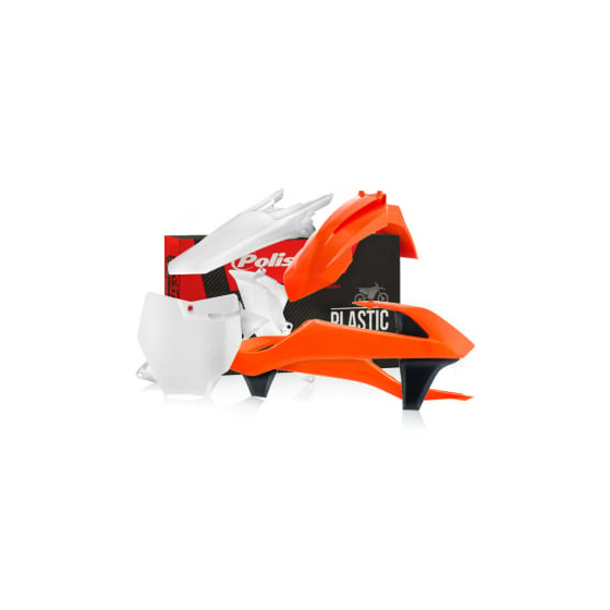 Пластмасов MX Replica кит POLISPORT за KTM 85 SX 2006-12 OEM Color (11-12) Orange/White