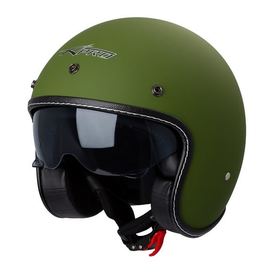 КАСКА ЗА СКУТЕР A-PRO NATIVE MATT GREEN