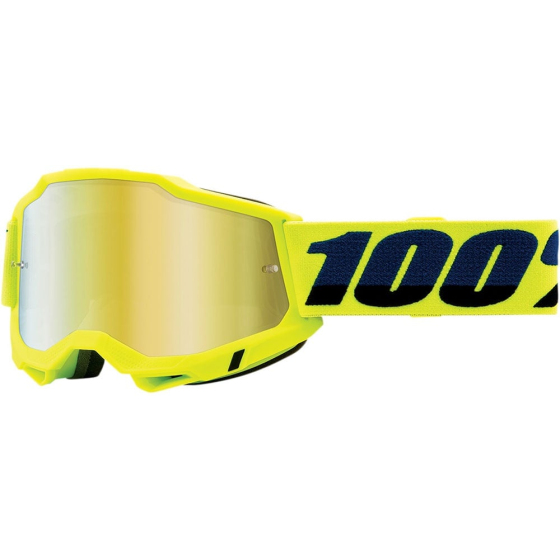 Мотокрос очила 100% ACCURI2 FLUO YELLOW-MIRROR GOLD
