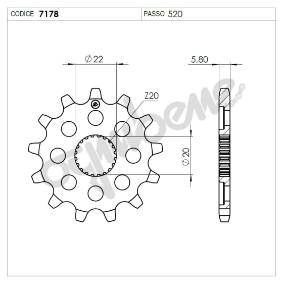 Предно зъбчато колело (пиньон) TROFEO 367178Z14