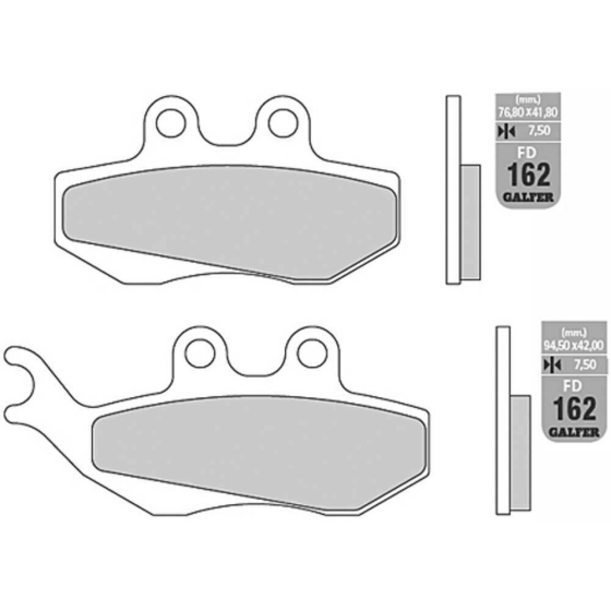 Предни мото накладки Galfer SEMI METAL FD162G1054