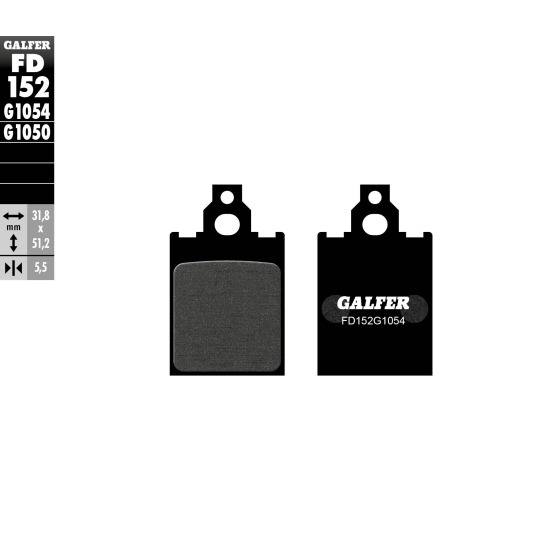 Предни/Задни мото накладки Galfer SEMI METAL FD152G1054