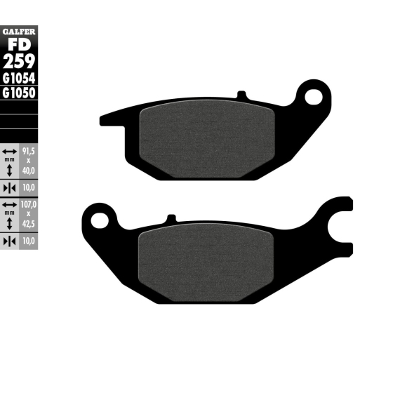 Предни/Задни мото накладки Galfer SEMI METAL FD259G1054