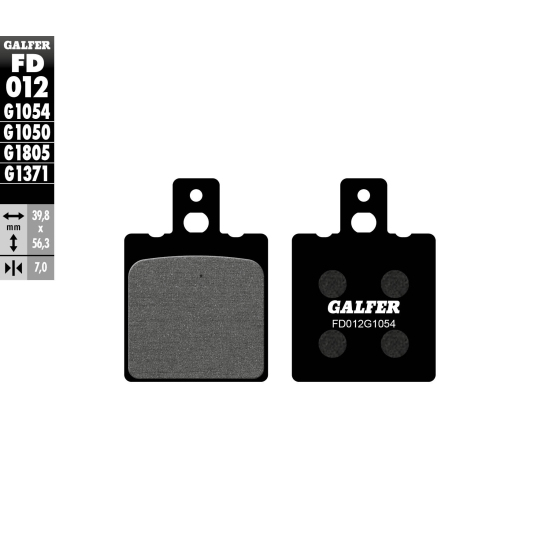 Предни/Задни мото накладки Galfer SEMI METAL FD012G1054