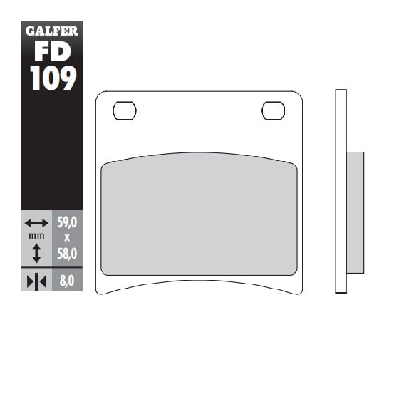 Предни мото накладки Galfer SEMI METAL FD109G1054