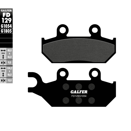 Предни мото накладки Galfer SEMI METAL FD129G1054