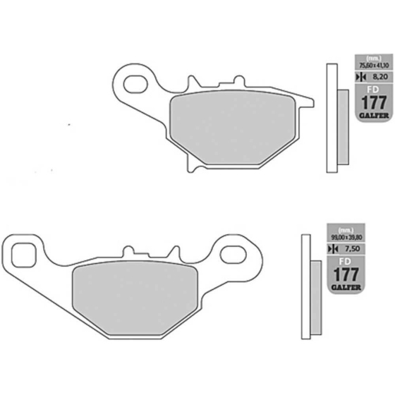 Предни мото накладки Galfer SEMI METAL FD177G1054