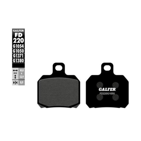 Предни/задни мото накладки Galfer SCOOTER FD220G1050