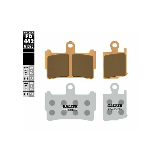 Предни мото накладки Galfer SINTERED COMPOUND FD442G1375
