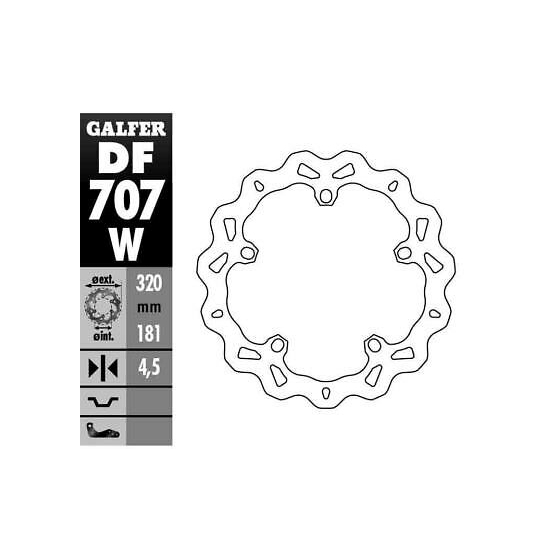 Преден спирачен диск Galfer WAVE FIXED 320x4.5mm DF707W
