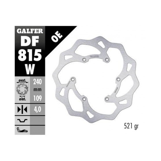 Заден спирачен диск Galfer WAVE FIXED 240x4mm DF815W