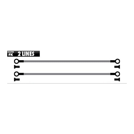 Спирачен маркуч Galfer METALLIC LINES 2 TUBES BLACK-BRASS FK103C512