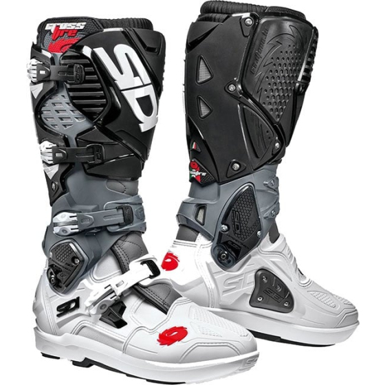 Мотокрос ботуши SIDI CROSSFIRE 3 SRS-WHITE/GRAY/BLACK