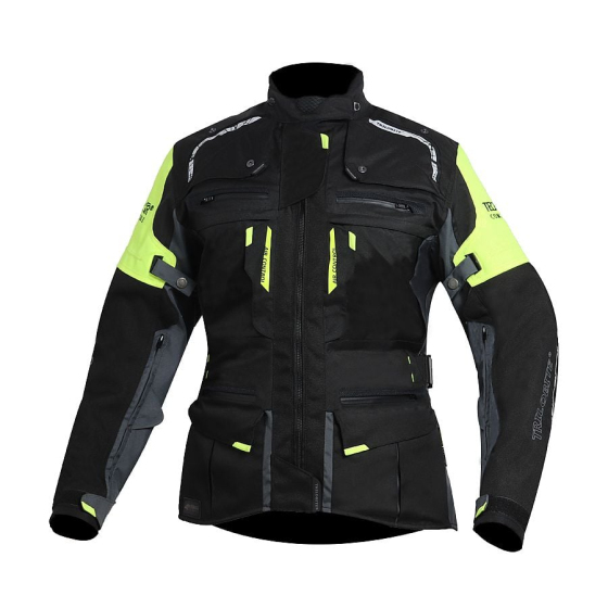 Дамско мото яке TRILOBITE 2091 Rideknow Tech-Air® BLACK/YELLOW FLUO