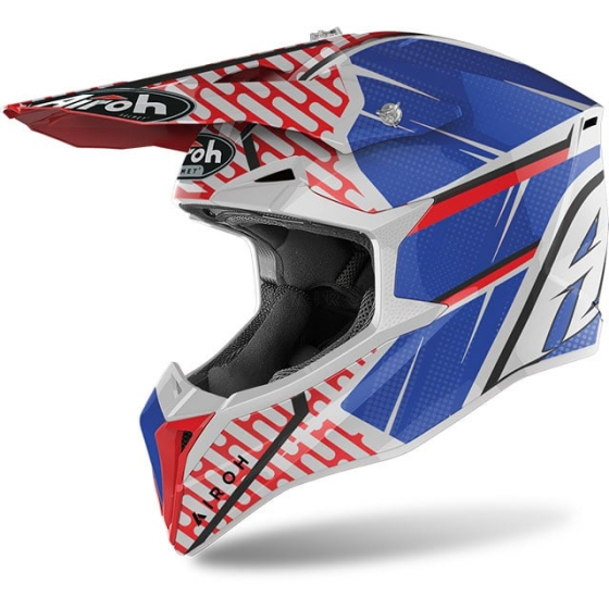 МОТОКРОС КАСКА AIROH WRAAP IDOL RED BLUE GLOSS