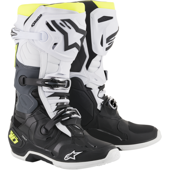 Мотокрос ботуши ALPINESTARS TECH 10 Black/White/Yellow Fluorescent