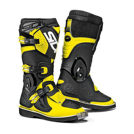 Детски мотокрос ботуши SIDI FLAME BLACK-YELLOW FLOU