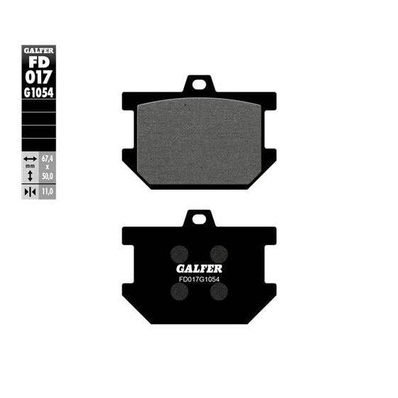 Предни/Задни мото накладки Galfer SEMI METAL FD017G1054