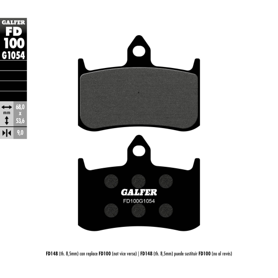 Предни мото накладки Galfer SEMI METAL FD100G1054