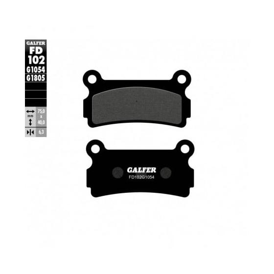 Задни мото накладки Galfer SEMI METAL FD102G1054