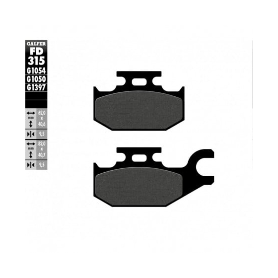 Предни/Задни мото накладки Galfer SCOOTER FD315G1050