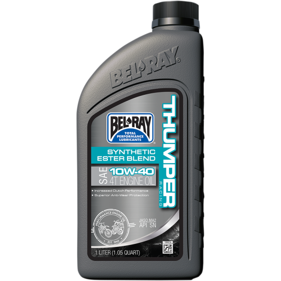 Масло BEL-RAY THUMPER RACING Synthetic Ester Blend T4 10W-40 1L