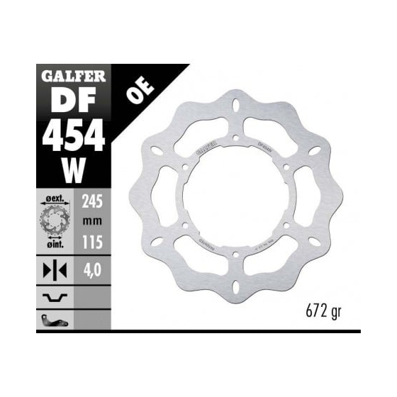 Преден спирачен диск Galfer WAVE FIXED DISC WAVE FIXED 245x4mm DF454W