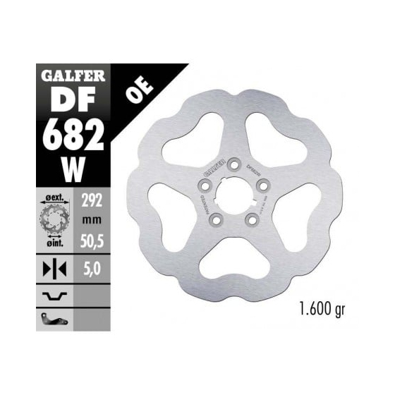 Заден спирачен диск Galfer WAVE FIXED DISC WAVE FIXED 292x5mm DF682W