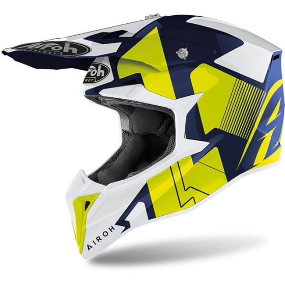 Мотокрос каска AIROH WRAAP RAZE BLUE GLOSS