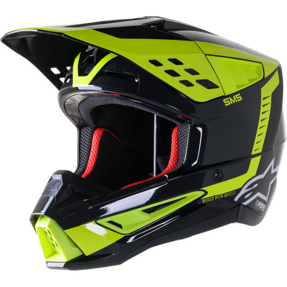 Мотокрос каска ALPINESTARS SM5 BEAM BLACK/YELLOW