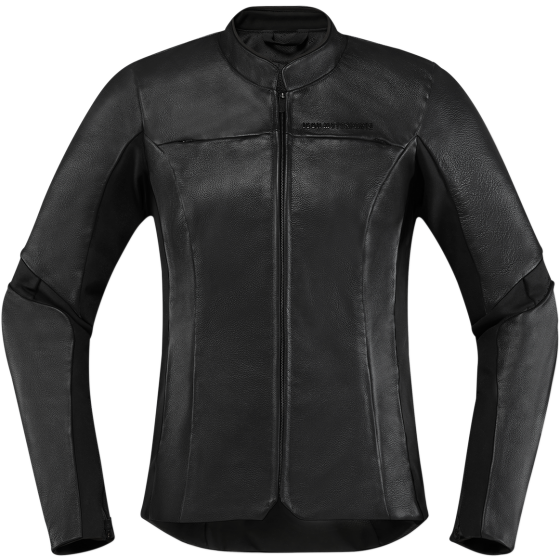 Дамско кожено мото яке ICON OVERLORD LEATHER - BLACK