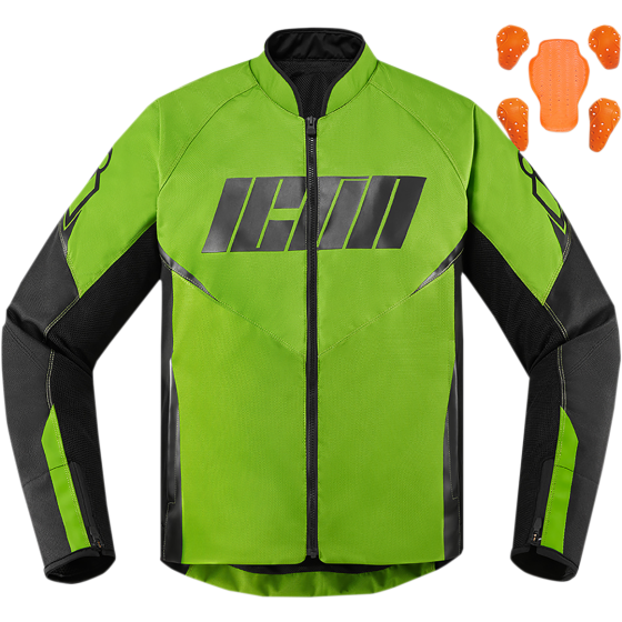 Текстилно мото яке ICON HOOLIGAN GREEN