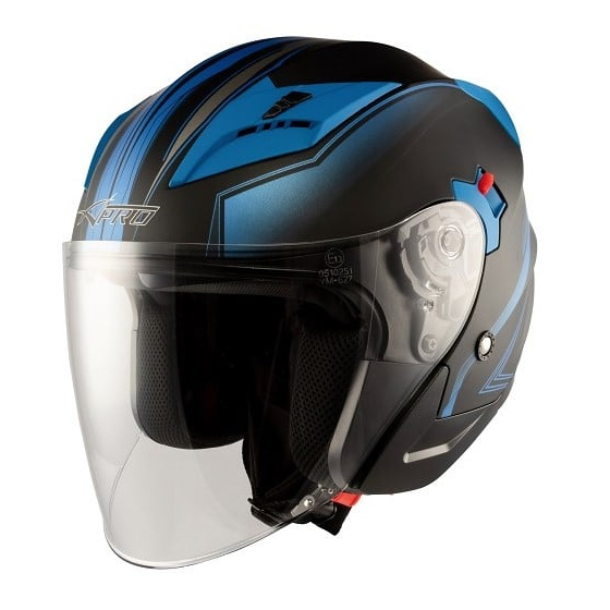Скутер каска APRO YORK MATT BLUE