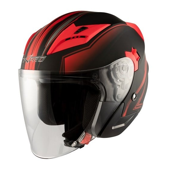 Скутер каска APRO YORK MATT RED