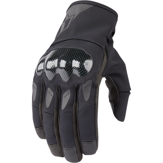 Кожени мото ръкавици ICON STORMHAWK - BLACK